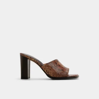 Mule con tacco Re-sophia, tacco largo