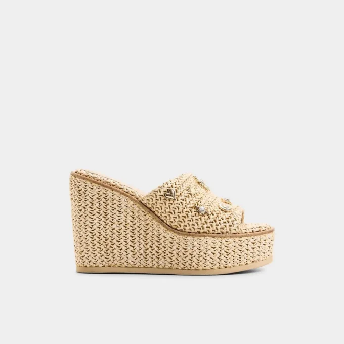 Sandalo con zeppa Midsommar, tacco a zeppa