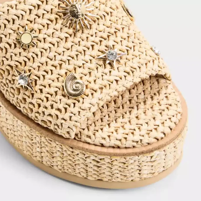 Sandalo con zeppa Midsommar, tacco a zeppa